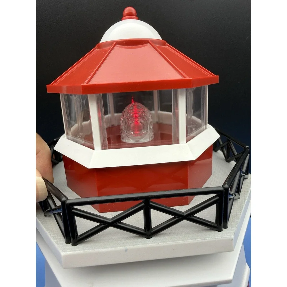 Lighthouse Cookie Jar Vintage 1999 Fundamental Too Fog Horn Sound & Light Works!